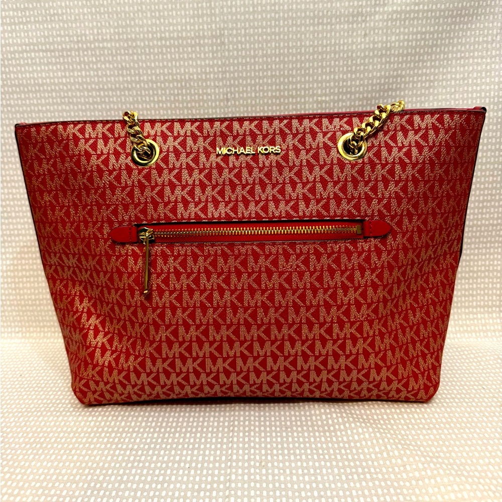 Michael Kors Logo Leather Tote